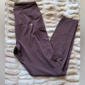 Brown High-Waisted Leggings with pockets